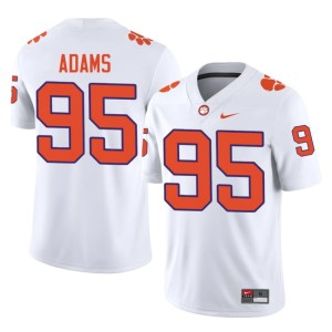 #95 Clemson Mens White College Football Amare Adams Replica Jerseys 576492-328