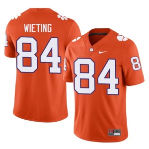 #84 Mens College Football University Avery Wieting Orange CLEM Jerseys 959134-309