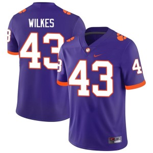 #43 Men Clemson University Billy Wilkes Purple College Football 2026-27 Jerseys 134209-713