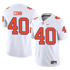#40 Mens College Football White Tiger Town NCAA Brodey Conn Jersey 690917-478