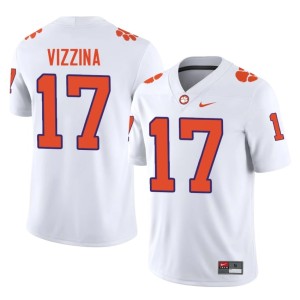 #17 2026-27 College Football Clemson National Championship Christopher Vizzina Men White Jersey 393714-392
