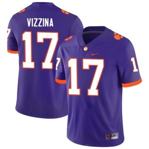 #17 CFP Champs Purple College Football Mens Stitched Christopher Vizzina Jersey 296026-127