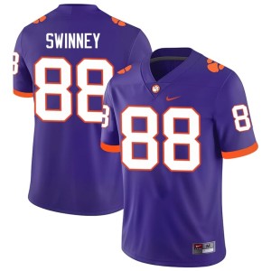 #88 Men's Stitched Clemson University Tigers Clay Swinney Purple College Football Jerseys 998119-641