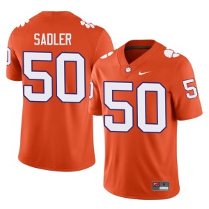 #50 Men NCAA Orange Collin Sadler Clemson University College Football Jersey 152932-343