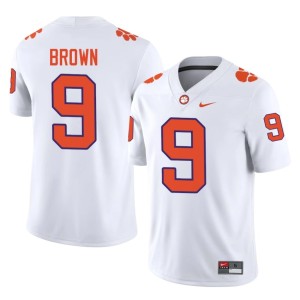 #9 Game Colson Brown White Clemson University Men's College Football Jersey 713548-610
