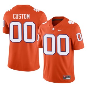 #00 Clemson University Tigers College Football Player Men Custom Orange Jerseys 595759-356