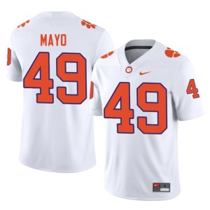 #49 Darien Mayo College Football Men 2026 Clemson University Tigers White Jerseys 481841-931