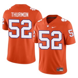 #52 Men Elyjah Thurmon CLEM Official College Football Orange Jersey 644604-768