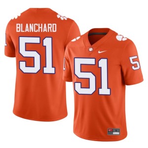 #51 College Football Orange Men's CFP Champs Gavin Blanchard Replica Jerseys 791834-759