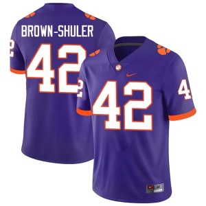 #42 Tiger Town Mens College Football Purple Hevin Brown-Shuler High School Jerseys 522337-367
