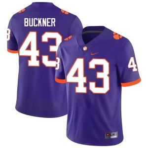 #43 J.R. Buckner Embroidery Mens CFP Champs College Football Purple Jerseys 314651-836