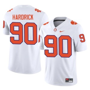 #90 White J.R. Hardrick Tigers College Football Men Embroidery Jersey 623998-508