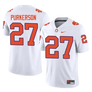 #27 Men's Game Jack Purkerson White CLEM College Football Jersey 455971-596