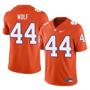 #44 Jack Wolf Embroidery Orange Clemson University College Football Men Jerseys 885578-712