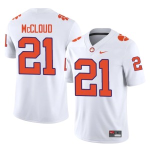 #21 Men Clemson Tigers College Football White Stitched Kobe McCloud Jerseys 805122-751