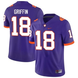 #18 College Football Kylon Griffin Purple 2026-27 Men Tigers Jerseys 721293-414