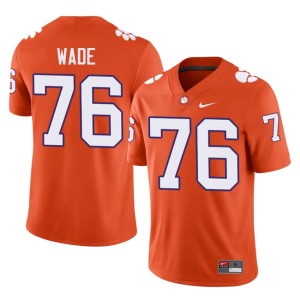 #76 High School Mason Wade Mens Orange Clemson National Championship College Football Jerseys 161489-154