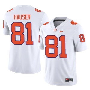 #81 White College Football 2026 Clemson University Men's Nolan Hauser Jersey 215863-798