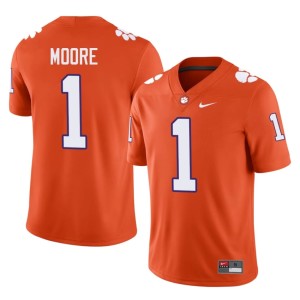 #1 Clemson Tigers Men College Football NCAA T.J. Moore Orange Jersey 380860-376