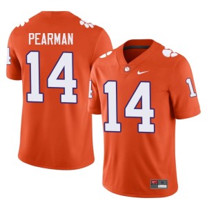 #14 Orange Official Clemson University Men Trent Pearman College Football Jersey 381179-227
