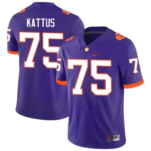 #75 Clemson Tucker Kattus Mens High School Purple College Football Jerseys 839208-201