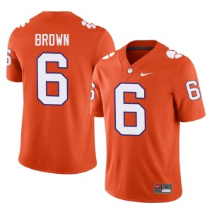 #6 Tyler Brown Mens College Football Clemson Tigers Alumni Orange Jersey 493201-676