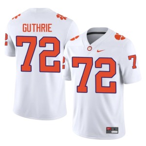 #72 Stitched Adam Guthrie White College Football Mens Clemson University Tigers Jerseys 331955-865