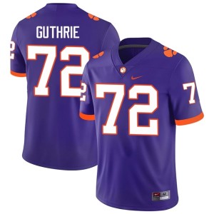 #72 Purple Player College Football Adam Guthrie CLEM Mens Jersey 922761-575