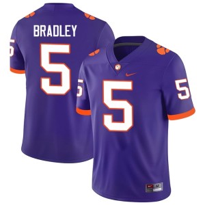 #5 Purple College Football Clemson National Championship 2026-27 Mens Brock Bradley Jersey 959261-909