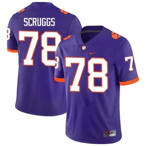 #78 Carter Scruggs Clemson National Championship Purple Mens NCAA College Football Jersey 364607-616