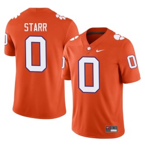#0 Men's College Football Official Orange CLEM Donovan Starr Jersey 152227-594