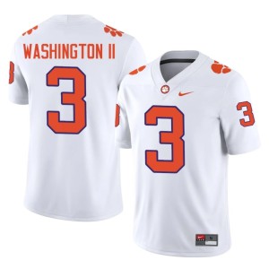 #3 Clemson University Elliot Washington II College Football White Limited Men Jerseys 482817-194
