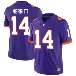#14 Purple London Merritt Mens Clemson University Tigers College Football Stitched Jersey 691620-762