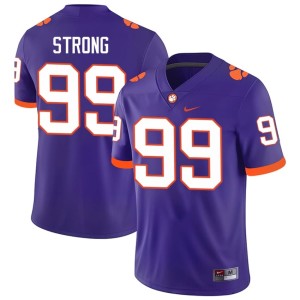 #99 Purple Men's Markus Strong College Football Tigers Game Jersey 302696-742