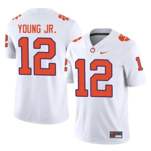 #12 Shavar Young Jr. College Football Tiger Town White Mens Game Jersey 469126-706