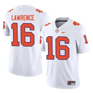 #16 Men Trevor Lawrence College Football Stitched White Clemson University Tigers Jersey 951047-835