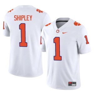 #1 Men's White Will Shipley College Football Clemson University Tigers 2026-27 Jerseys 597157-845