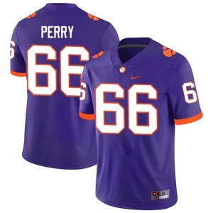 #66 Men's College Football Purple William Perry Tigers Player Jerseys 481455-477