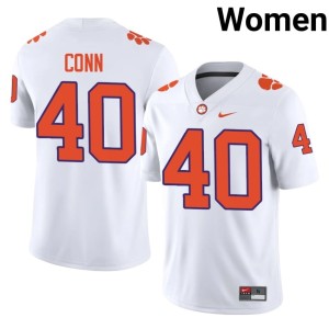 #40 Brodey Conn Clemson National Championship Women White College Football Replica Jerseys 470863-791
