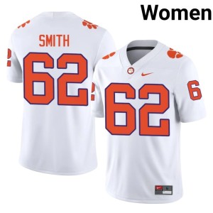 #62 Clemson University Tigers College Football 2026-27 Bryce Smith White Women Jersey 383834-620
