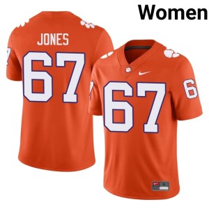 #67 Carlito Jones Game College Football Tiger Town Orange Women's Jersey 832796-408