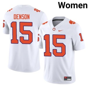 #15 Chris Denson Women's Clemson Tigers Game White College Football Jersey 354773-870