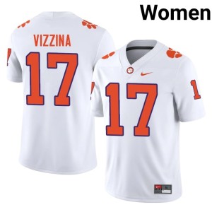 #17 CU White University College Football Christopher Vizzina Women Jersey 306078-936