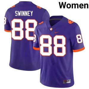 #88 Women Clemson 2026-27 Clay Swinney College Football Purple Jerseys 756319-259