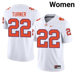 #22 Player Cole Turner CLEM Women College Football White Jerseys 459521-336