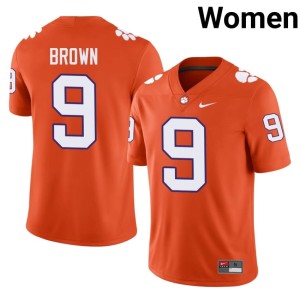 #9 Women Limited College Football Colson Brown CLEM Orange Jerseys 704668-460