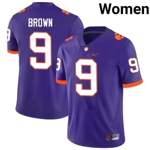 #9 Colson Brown Purple Clemson University College Football Women Official Jersey 541966-315