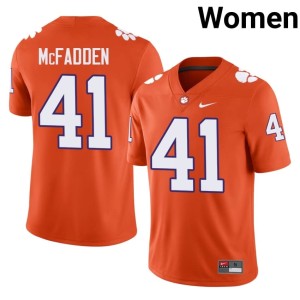 #41 Women's Tiger Town Connor McFadden College Football Orange Limited Jerseys 852484-130