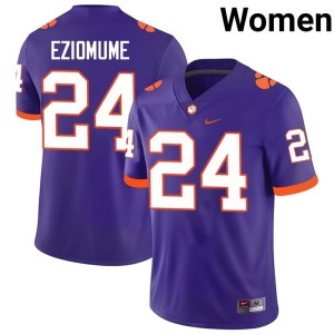 #24 Clemson University Tigers High School Purple Womens College Football David Eziomume Jersey 912025-419