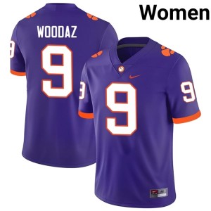 #9 Drew Woodaz Womens College Football Purple CFP Champs Stitched Jerseys 501599-408